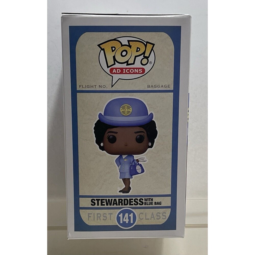 Funko POP! Pan Am Stewardess With Blue Bag Vinyl Figure #141 Brand New in Box - Picture 5 of 7